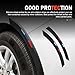 Qurbuns 2 PCS Car Wheel Arch Protectors, Silicone Auto Wheel Tire Eyebrow Strips, Self-Adhesive Fender Flare Arch Lip Trim Strips Protector, Fender Flare Decoration Sticker for Most Cars (Black)