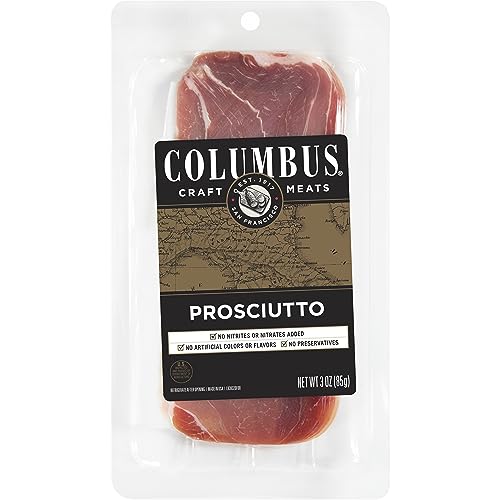 COLUMBUS Sliced Prosciutto, Premium 3-Oz Pack of Prosciutto Sliced Ham