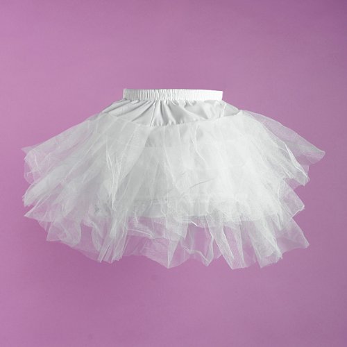White Wedding A Line Hoop Dress Short Crinoline Petticoat Underskirt 3 Layer Short Skirt