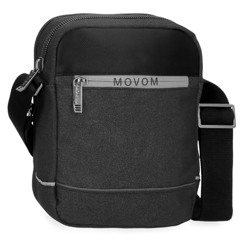 Trimmed Shoulder Bag Two Compartments Black 17x22x7.5cm Polyester, Black/White, Two Compartment Shoulder Bag, Black/White, Two Compartment Shoulder Bag