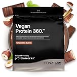 Protein Works | Vegan Protein 360 - Platinum Innovation, Premium Vegan Protein Powder, Plant-Based Protein Shake, Essential Vitamins & Minerals, Low Sugar, Chocolate Bueno, 28 Servings, 1kg