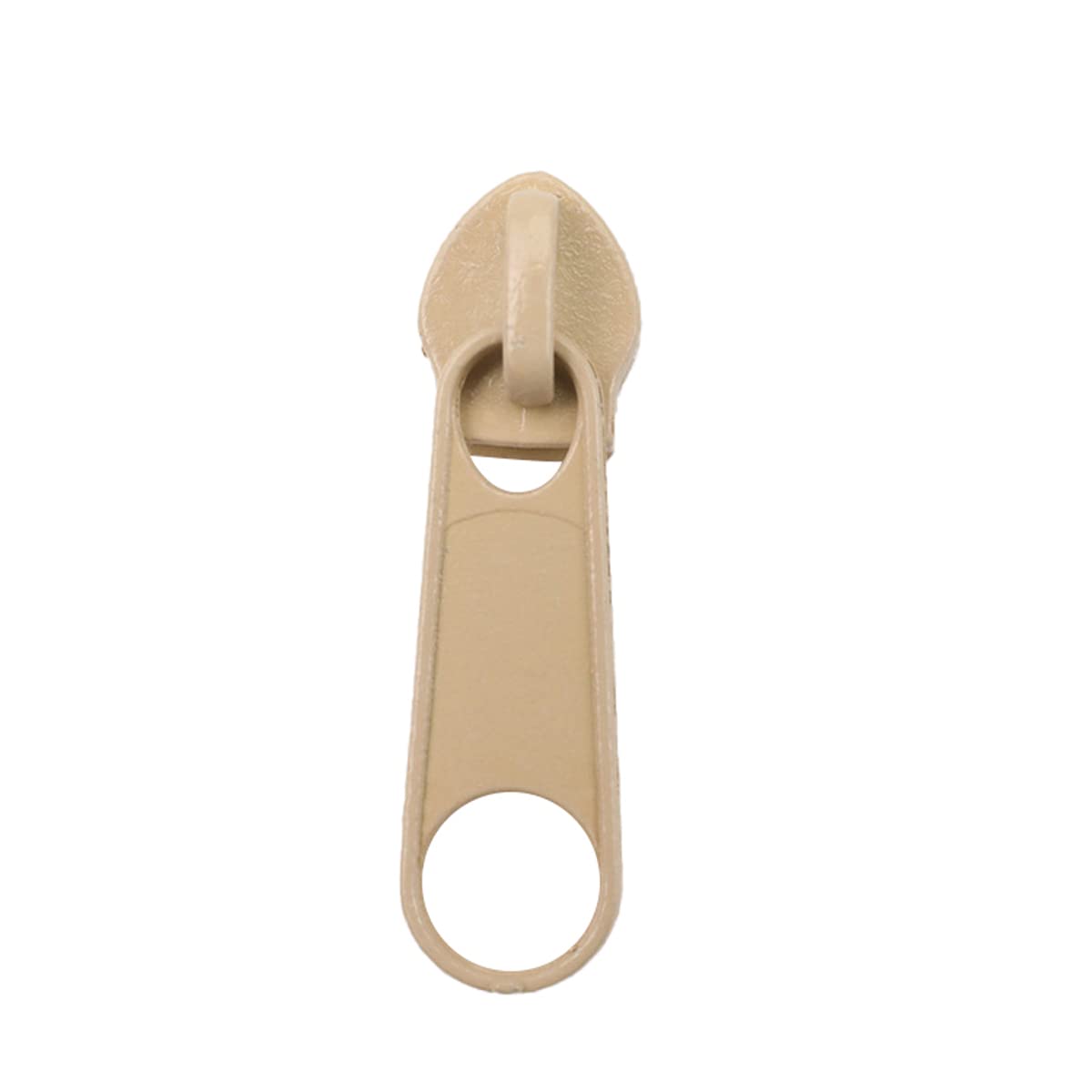Queenbox 20pcs #5 Metal Zippers Sliders, Zipper Head Auto Lock Pull Replacement for Nylon Coil Zip Repair, Beige