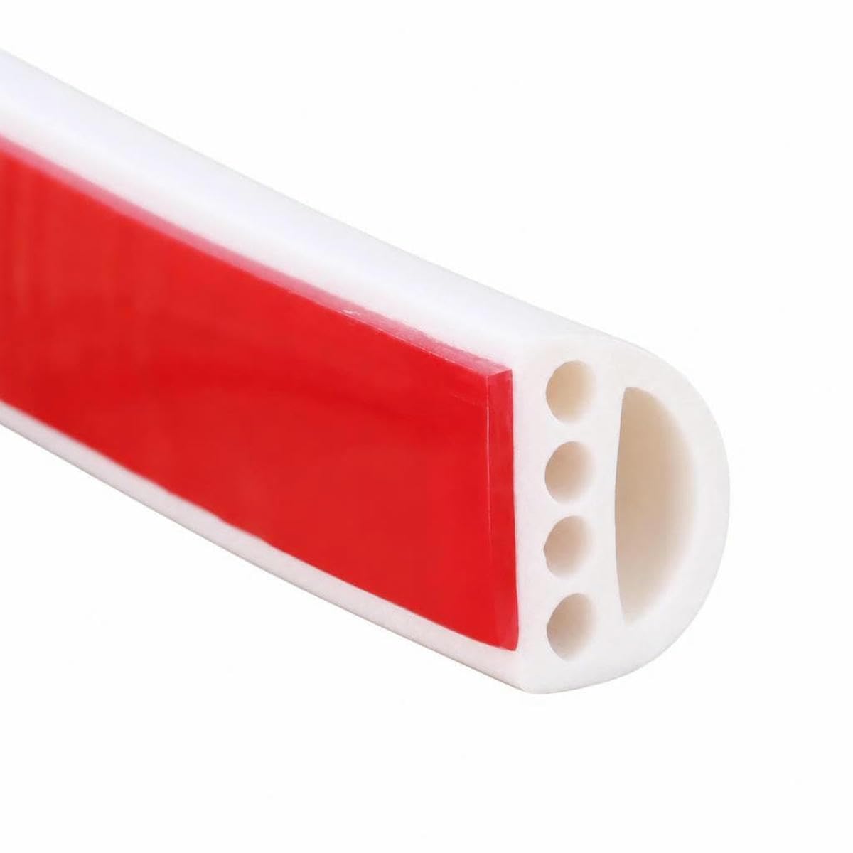 New 6M Silicone Rubber Weather Strip I/E/D Type Seal Strip for Doors Self Adhesive Anti Collision Soundproof Waterproof-9X6mm white-6M