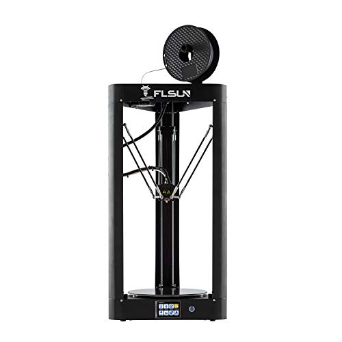 FLSUN QQ-S 90% Pre-Assembled Delta 3D Printer Lattice galss Platform Large Printing Size φ255X360mm, Auto Leveling,Touch Screen,WiFi Remote Control,Filament 1.75 mm PLA