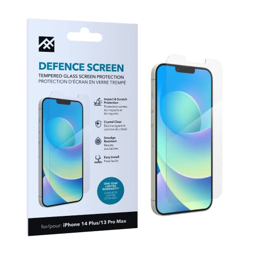 ZAGG iFrogz Defence Glass Screen Protector Compatible for iPhone 14 Plus/iPhone 13 Pro Max, Shockproof, Scratch Resistant