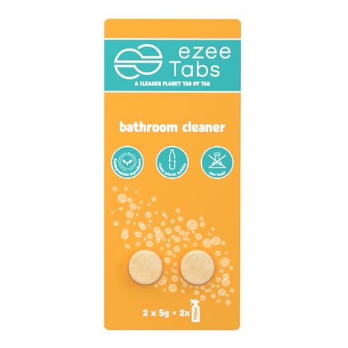 EzeeTabs Badreiniger – Reinigungstabs für ein mikroplastikfreies, biologisch abbaubares und veganes Putzmittel – 2 x Reiniger für hygienische Sauberkeit