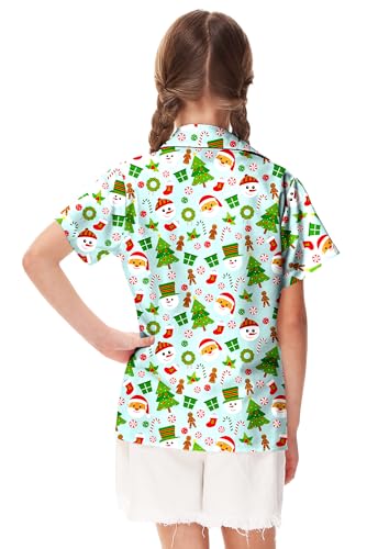 Image of Remimi Unisex Kids Halloween Shirt Boys Pumpkin Ghost Shirts Hawaii Button Up Tops 5-14 Years