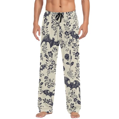JUDIAN English Bulldog Men's Pajama Bottoms Soft Sleep Pant with Pockets Sleep Pj Lounge Pants for Men