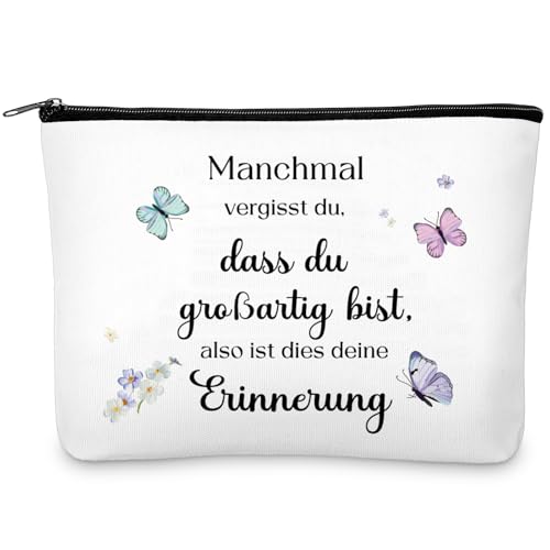 Weewooday Freundschaftsgeschenke für Beste Freundin Schminktasche Damen Klein Kosmetikbeutel Make Up Tasche mit Spruch Dankeschön Geschenke für Kollegen Abschiedsgeschenk Schüler Geburtstag
