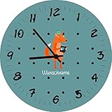 Eine sehr schöne Deko Idee für Kinderzimmer und allen anderen Wohnräumen. Details: Hartfaser-Wanduhr rund Inkl. Uhrwerk und Zeiger ohne Batterie Größe Ø 20cm oder Ø 29cm Tiefe mit Uhrwerk ca. 3cm