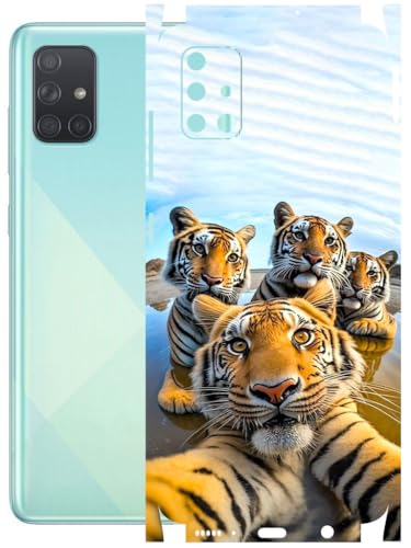 Image of AtOdds - Full Body Back Screen Guard Protector Film - Lamination Wrap Skin Sticker Compatible with Samsung Galaxy A51 | Scratchproof Matte Finish (Selfie)