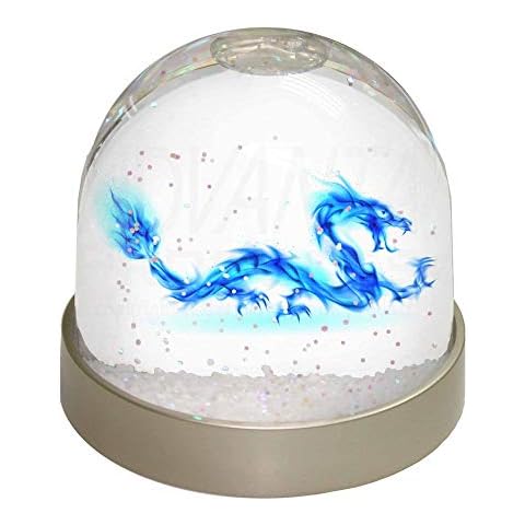 Blue Flame Dragon Photo Snow Globe Waterball - Advanta Group® Cover