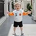 FYBITBO Toddler Boys Halloween Outfit Baby Sweatshirt Romper Pumpkin Long Sleeve Bubble Bodysuit Cute Fall Winter Clothes (Orange, 4-5T)
