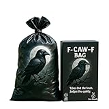 F-CAW-F Müllsäcke, hochdichte, verstärkte Müllsäcke mit Kordelzug, lustiges Krähen-Wortspiel, dunkler Humor, Meme, hohe Küche, reißfeste Küchen für Wohnzimmer (1Pcs)