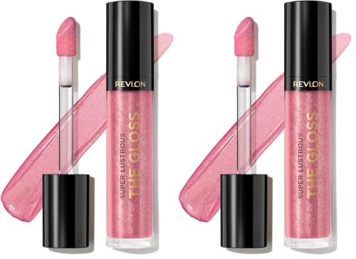 Image of Revlon Super Lustrous The Gloss, Non-Sticky, High Shine Glossy Finish, Lightweight Moisture Enriched With Agave, Moringa Oil Capuacu Butter - Rose Quartz(301), 3.8ml (Pack of 2)