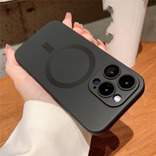 Étui de chargement sans fil pour iPhone 14 Plus protégeant l'objectif des rayures