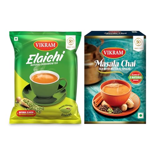 Image of VIKRAM Tea Combo | Elaichi Tea 250g & Masala Chai 250g