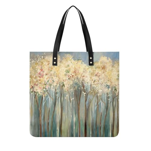 Tote bag voyage motif arbre peinture à l'huile pour ranger tous vos essentiels