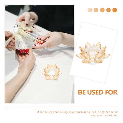 Vaso de Cristal para Manicura Lotus con Tapa miniatura 3