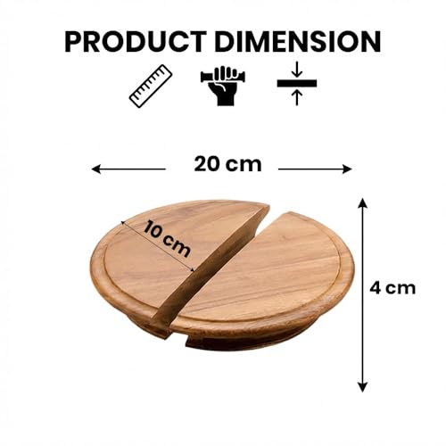 Image of Teak Wood Wooden Wardrobe Handle /Cabinet Handle /Wardrobe Door Pull Handle (8 x 4 Inch) Natural Wood Finish - Model 5020-| 3 Years Warranty |