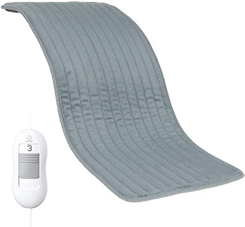 Almohadilla Eléctrica Térmica 30 x 60cm de 100W con Función de Apagado Automático, Manta Electrica con Tecnología, 3 Ajustes de Temperatura, Lavable, Protección contra Sobrecalentamiento
