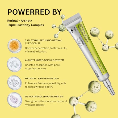 Image of Vita-A Retinal Shot Tightening Booster with 0.1% Retinal, Matrixyl & Niacinamide | Pore Minimizer, Wrinkles & Fine Lines, Firmer Skin, Korean Face Serum (15ml)