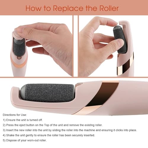 Image of QUIXOTIC callus remover for feet dead skin remover pedicure tools Callus Remover Hard and Dead Skin Remover Electric Foot Callus Remover Rechargeable Pedicure Tool pedI (fast charging) A1 (PINK)