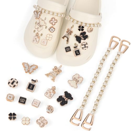 OWill Adornos para Zapatos 16PCS Shoe Charms para Crocs Accesorios Zapatos Diamantes Cristal, Diy Diamantes Hebillas Decorativas Zapatos