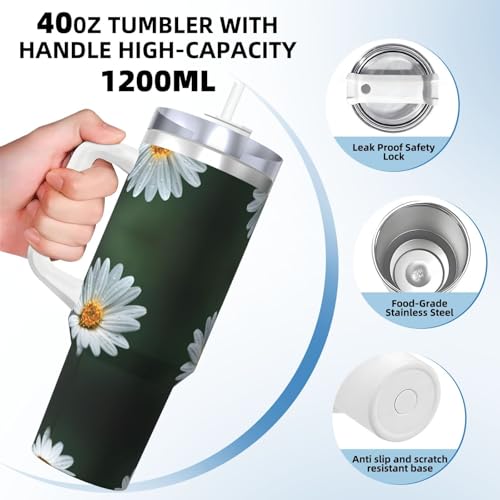 Vaso térmico acero inoxidable con asa y sorbete 40oz miniatura 4
