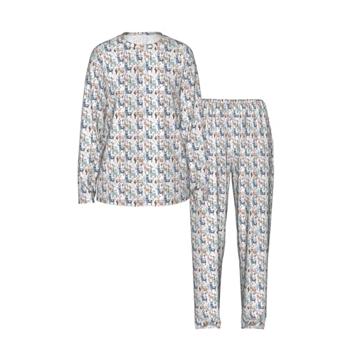 Pyjama femme manches longues alpaga pour vos soirées cocooning à la maison