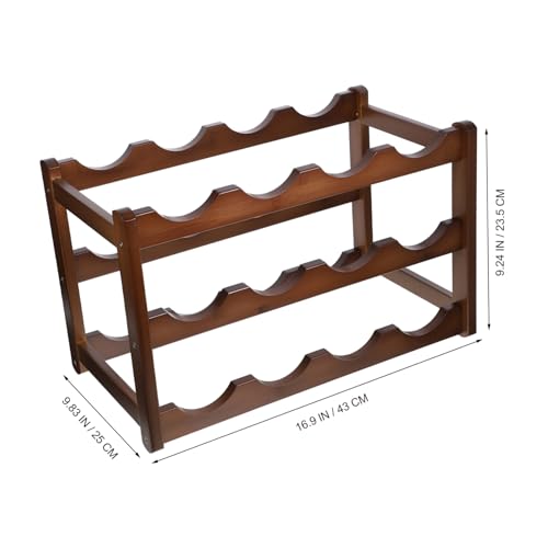 Soporte elegante para botellas de vino en bambú miniatura 2