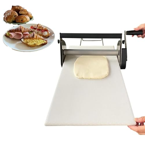 Máquina Laminadora De Masa Plegable Manual, Laminadora De Masa Manual Compacta, Espesor Ajustable De 0-17,5 Mm / 0-27 Mm, Sin Electricidad, Fácil De Quitar Y Lavar Para Panadería, Pizza, Croissant, Us