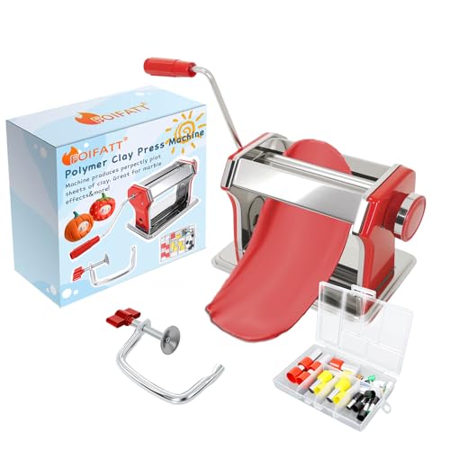 Lista de Mezcladores de arcilla - solo los mejores. 41 Máquina de prensa de arcilla polimérica, máquina de rodillos de arcilla con 40 moldes de cortadores, herramientas mezcladoras de arcilla artesanal de acero inoxidable,...