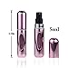 Portable Mini Refillable Perfume Atomizer Bottle Spray, Scent Pump Case for Travel 4 Pcs Pack of 5ml