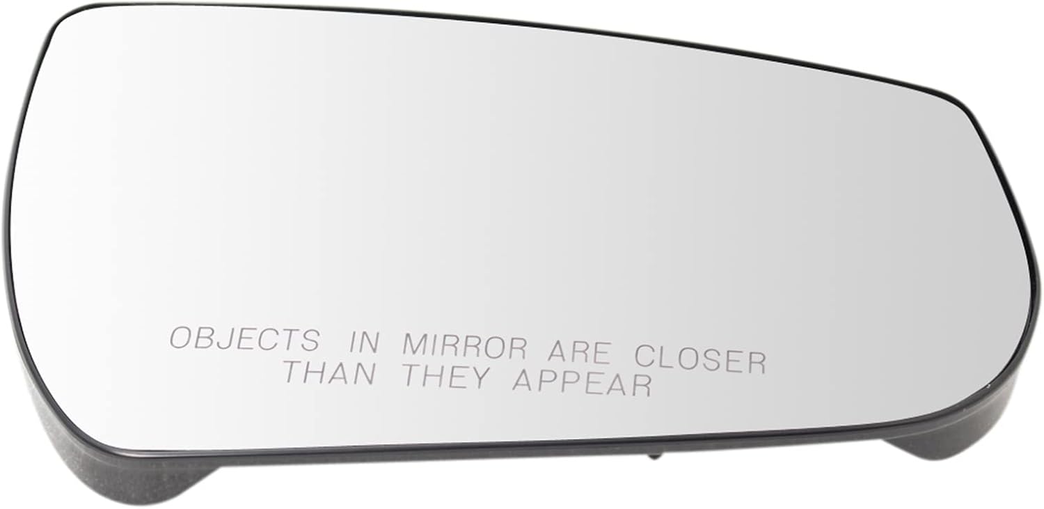 TRQ Exterior Mirror Glass Assembly RH Passenger Side for 13-16 Chevrolet Malibu
