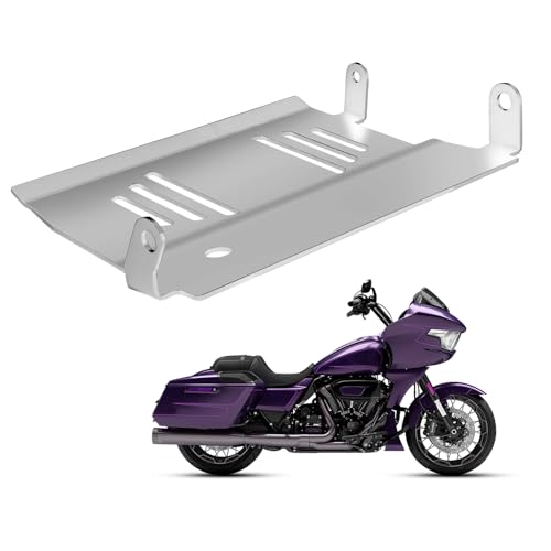 Image of Chrome Skid Plate Compatible for Harley Touring Road Glide FLTRX /FLTRXSTSE,CVO Road Glide FLTRXSE,Street Glide FLHX,Street Glide Special FLHXSE 2024-UP Lower Engine Chassis Protection