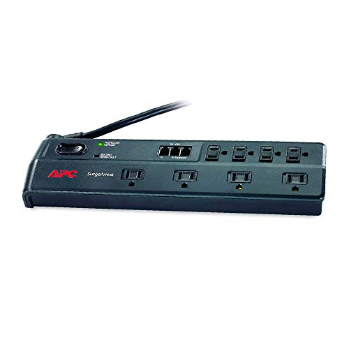 Surge Protector with Telephone and DSL Protection, 8 Outlet Surge Protector Power Strip (2525 Joules)
