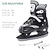 Navaris Adjustable Ice Skates, Large - Comfortable & Robust Ice Skate Shoes for Teens, Women & Men - Perfect for Training, Hockey, Figure Skating and Leisure - Size EU 39-42, Grey