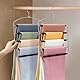 Housolution 35 cm Platzsparend Hosenbügel, 2 Stück Metall Hosenbügel Kleiderbügel mit Rutschfester Polsterung Kleiderträgern für Schals Hosen Krawatten Handtücher Kleidung Hängeaufbewahrung, Schwarz