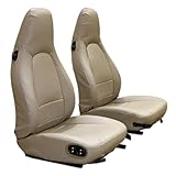 Iggee 1985~1996 Porsche 911 928 944 968 1985-1998 Artificial Leather Custom Made Original fit seat Covers (Beige)