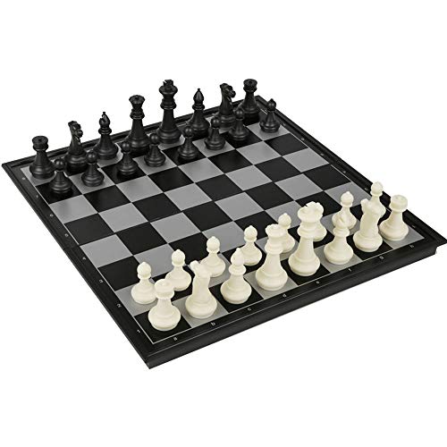 Preisvergleich Produktbild JJSFJH Schachcomputer - Schachspiel, Folding Magnetic Plastic Brettspiel tragbare Kinderspielzeug
