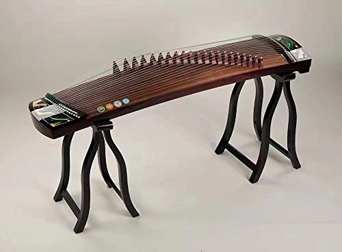 LANDTOM High level Dalbergia cochinchinensis?????Wood ????Travel Guzheng(135cm) with silk painting For Adults/Children/Senior/Intermediate/Beginner (A) (A)