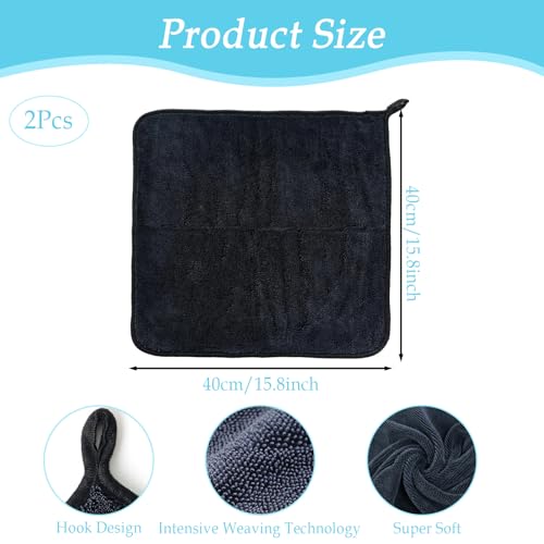ZPLASK 2 Pcs Magic Wipe Bathroom Drying Cloth, Magic Wipe, Magic Clot, Thicken Drying Towel Wonder Wipes Super Absorbent Cloth for Car Window Shower Bathroom Kitchen (4040cm) - Image 2
