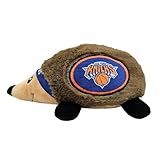 NBA New York Knicks Plush Hedgehog Toy for Dogs & Cats, Cool Soft Pet Toy for Fun and Interactive Play, Dog Chew Toy with Squeaker, Licensed Hot Pet Toy
