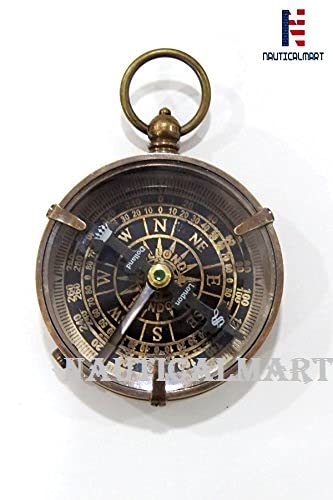 Brass Nautical Dollond London Poem Compass miniatura 2