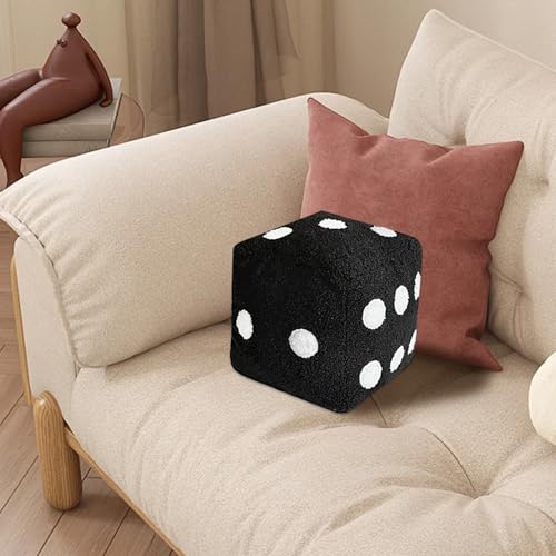 Oreiller en forme de dés de 12 pouces en peluche douce à 6 faces - 3