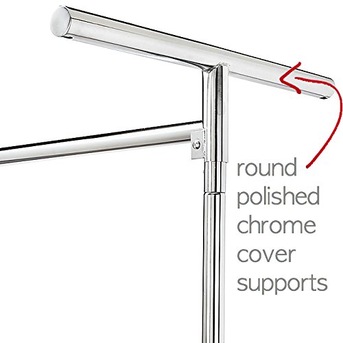 Only Hangers Heavy Gauge Clear Z Rack Cover with Zipper Plus a Pair of Round Tubing Cover Support Brackets - Combo Kit fits All 5' Wide Z Racks (Note: Z Racks Sold Separately)