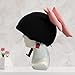 Zxpjkyu Snow Ski Helmet Cover Knit Hat Winter Sports Decorative Comfortable Adorable Cute Bow Knitted Cap for Snowboard Cycling, Black and Pink