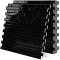 Tiwoos Black Peel and Stick Tile Backsplash 12"x12" Self Adhesive Wall Tiles for Kitchen Marble (10-Sheet)