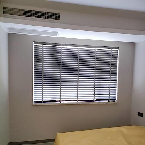 Persianas horizontales de madera maciza con láminas de 50 mm para control opaco 5